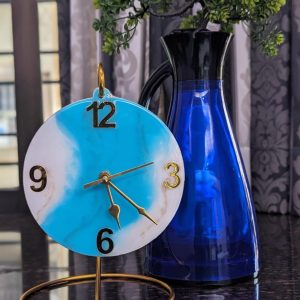 Ocean Mist Resin Table Clock